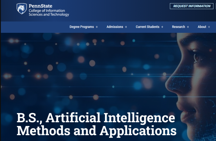 宾州州立大学信息科学与技术学院（College of IST）推出的人工智能方法与应用学士学位