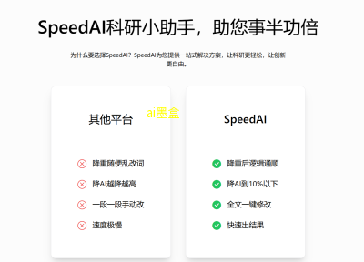 SpeedAI - 专业的AIGC检测、降重降AI平台